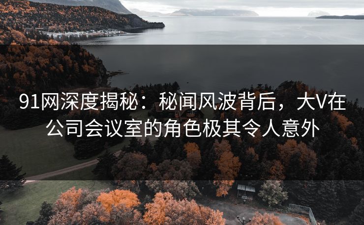 91网深度揭秘：秘闻风波背后，大V在公司会议室的角色极其令人意外