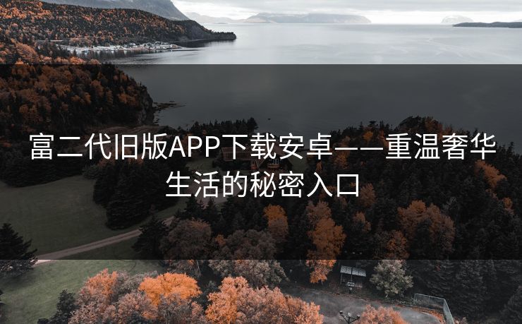 富二代旧版APP下载安卓——重温奢华生活的秘密入口